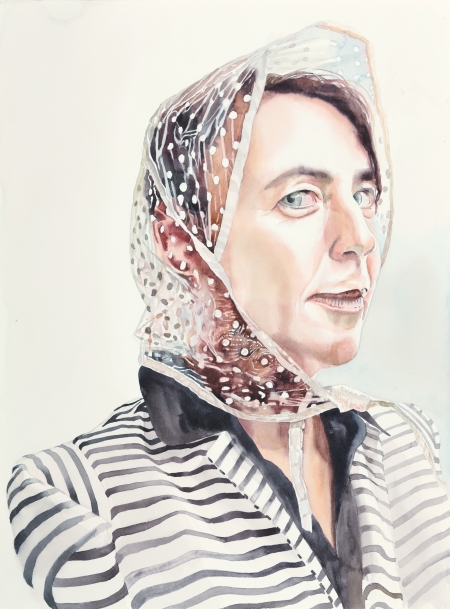 Unter der Haube 2 2013 Aquarell 49 x 36 cm_345 Euro_©_Mona_Wolfs